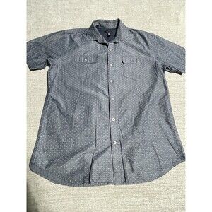 Van Heusen Shirt Men’s Medium Blue Button Down Short Sleeve Collared